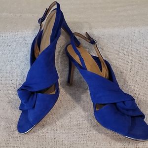 Banana Repulic Blue Open Toe Slingback